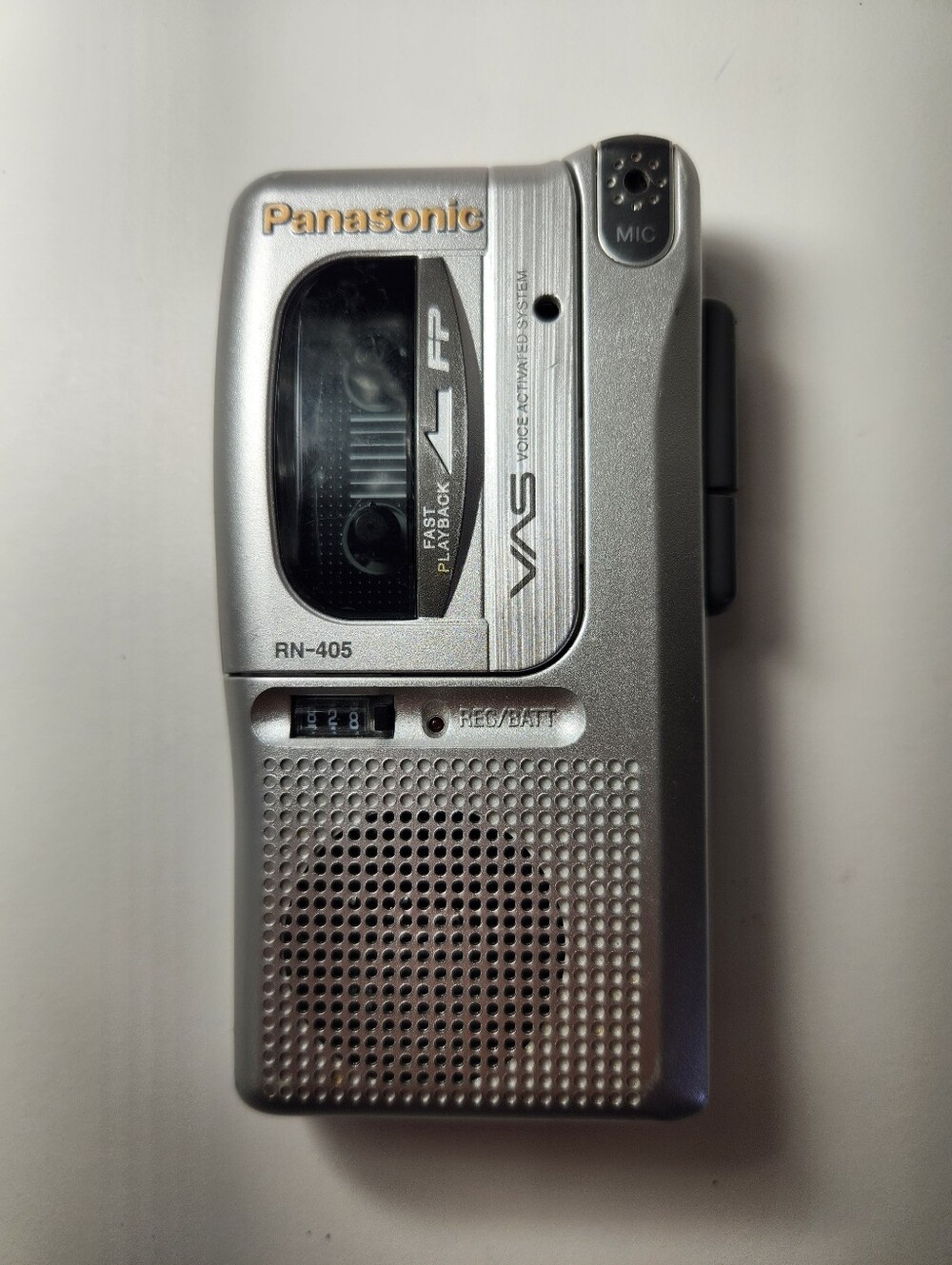 Panasonic RN-405 VAS Microcassette Voice Recorder Handheld, 3.5mm, Fast Playback